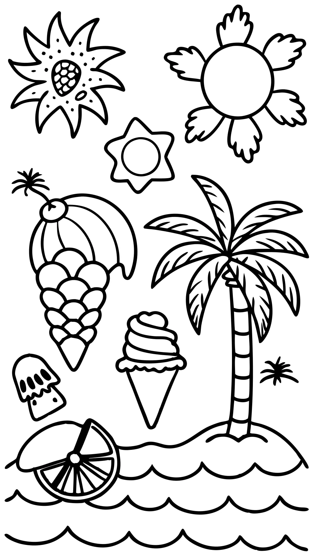 summer coloring pages printable